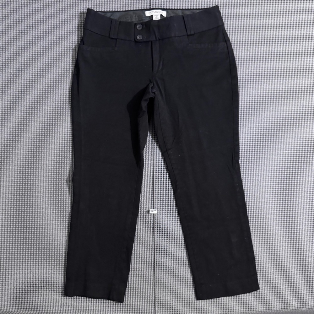 Banana Republic The Sloan Fit Pants Womens 4P Black Stretch Petite Trousers
